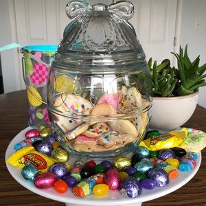 Glass Easter Egg Jar